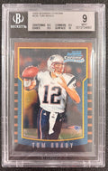2000 Bowman Chrome #236 Tom Brady Rookie Card BGS 9 Mint w/ 10 Surface