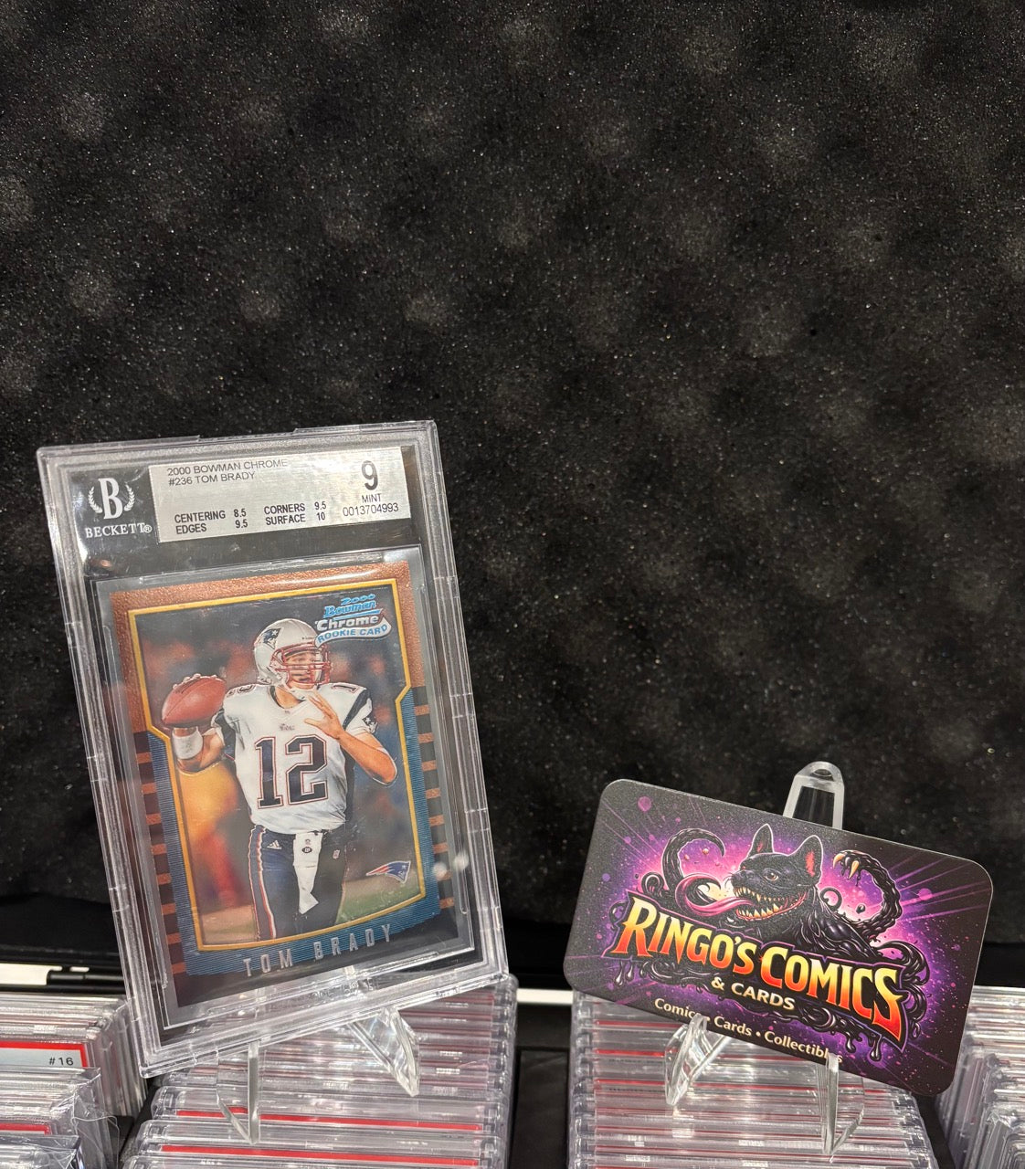 2000 Bowman Chrome #236 Tom Brady Rookie Card BGS 9 Mint w/ 10 Surface