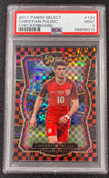 2017 Panini Select Christian Pulisic Checkerboard Prizm #124 PSA 9