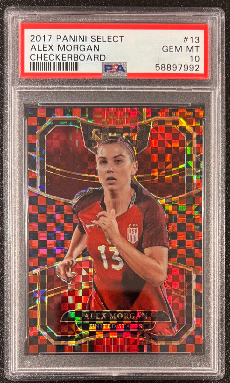 2017 Panini Select Alex Morgan Checkerboard Prizm #13 PSA 10 SSP