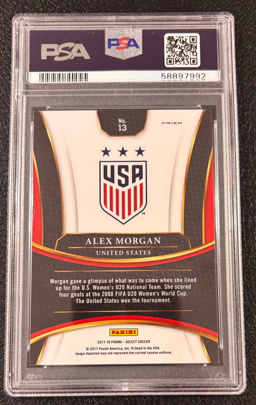 2017 Panini Select Alex Morgan Checkerboard Prizm #13 PSA 10 SSP