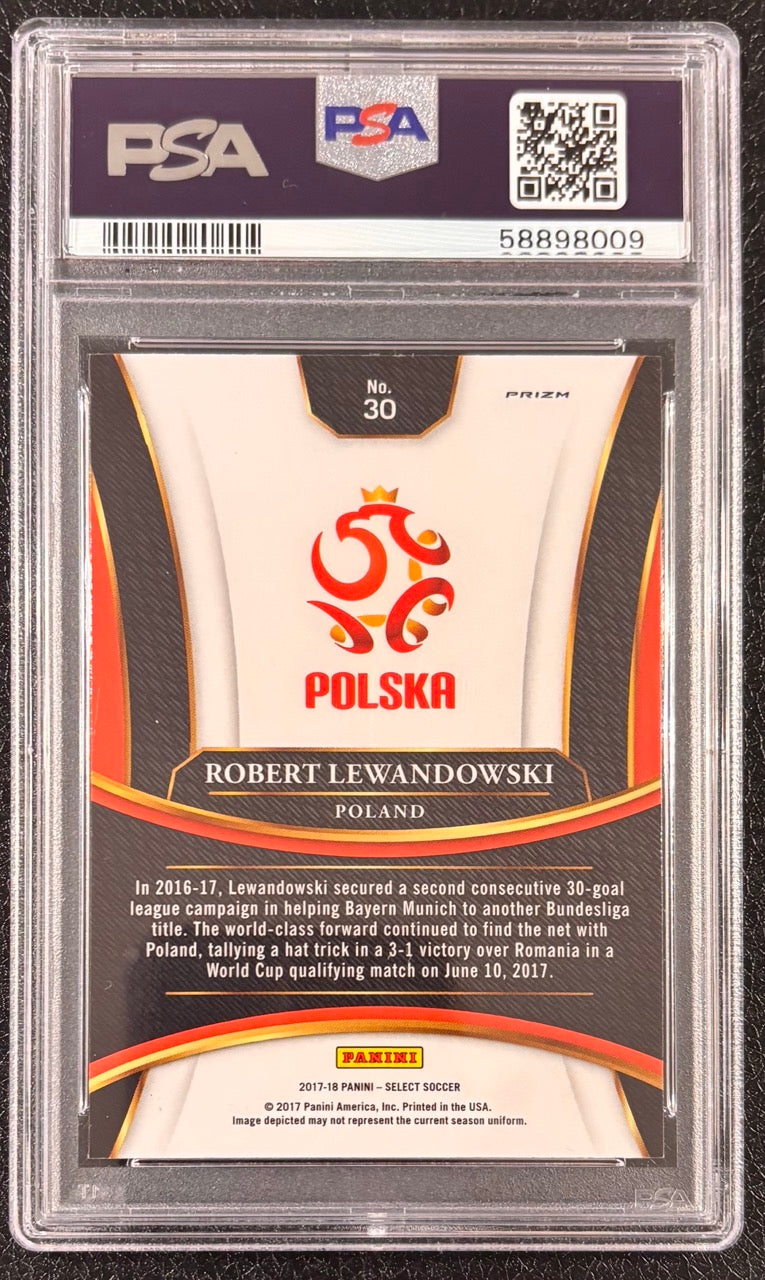 2017 Panini Select Robert Lewandowski Checkerboard Prizm #30 PSA 9