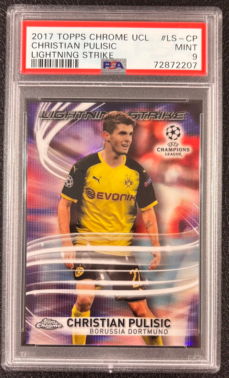 2017 Topps Chrome UCL Christian Pulisic Lightning Strike #LS-CP PSA 9