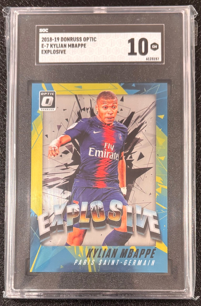 2018-19 Panini Donruss Optic Explosive Kylian Mbappé #E-7 SGC 10 SSP