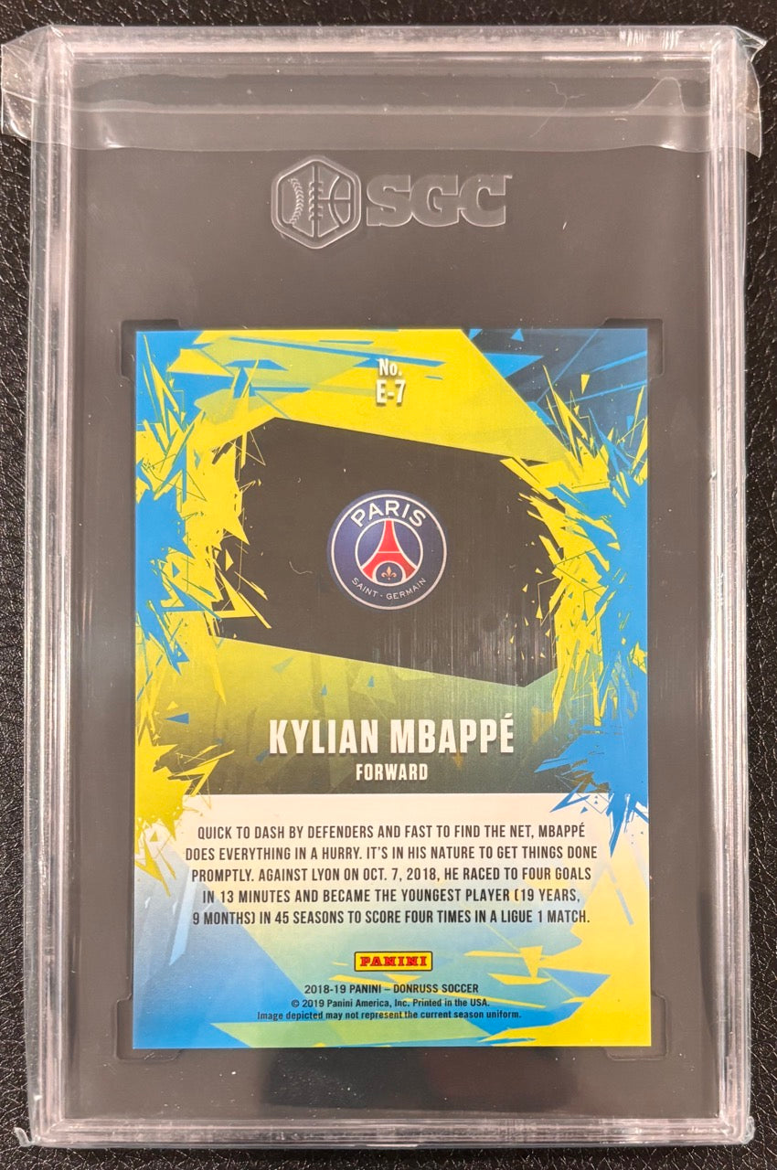 2018-19 Panini Donruss Optic Explosive Kylian Mbappé #E-7 SGC 10 SSP