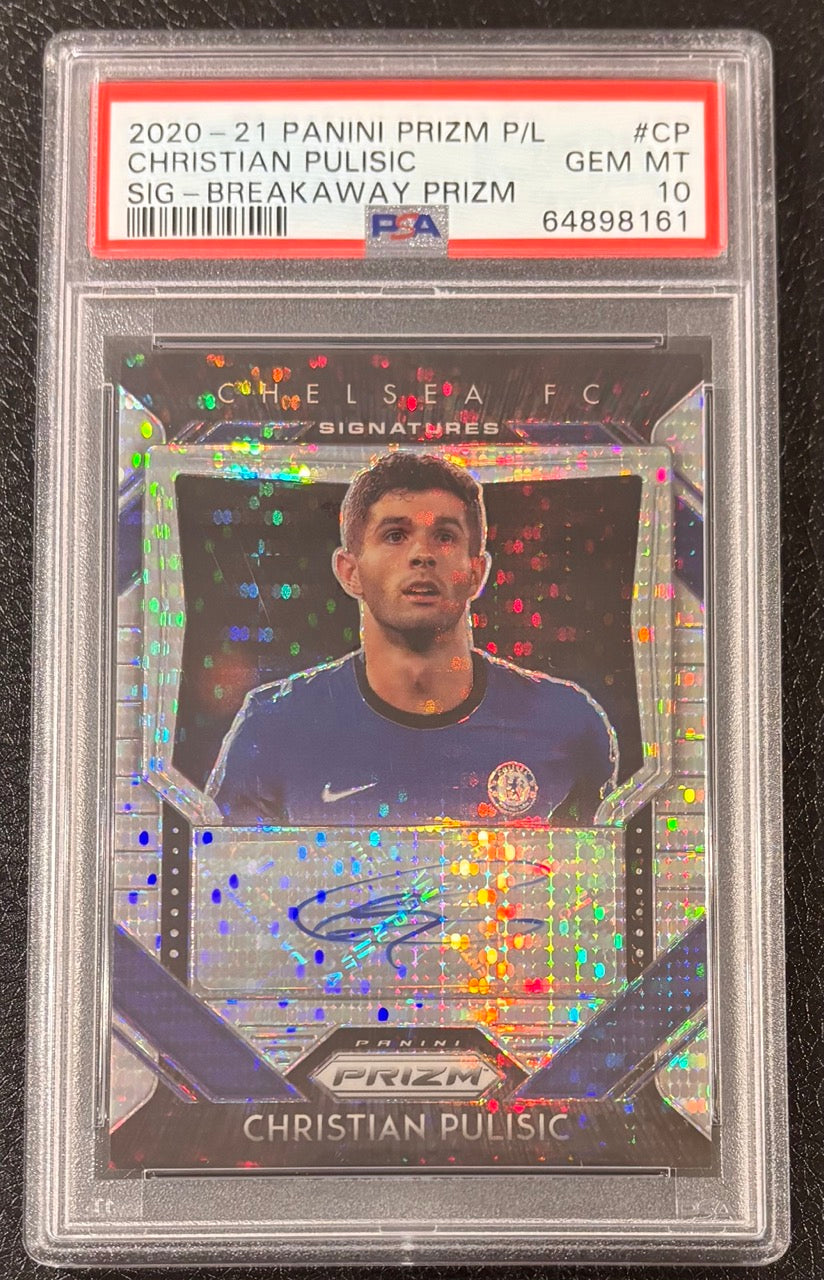 2020-21 Panini Prizm Christian Pulisic Breakaway Signatures Auto PSA 10