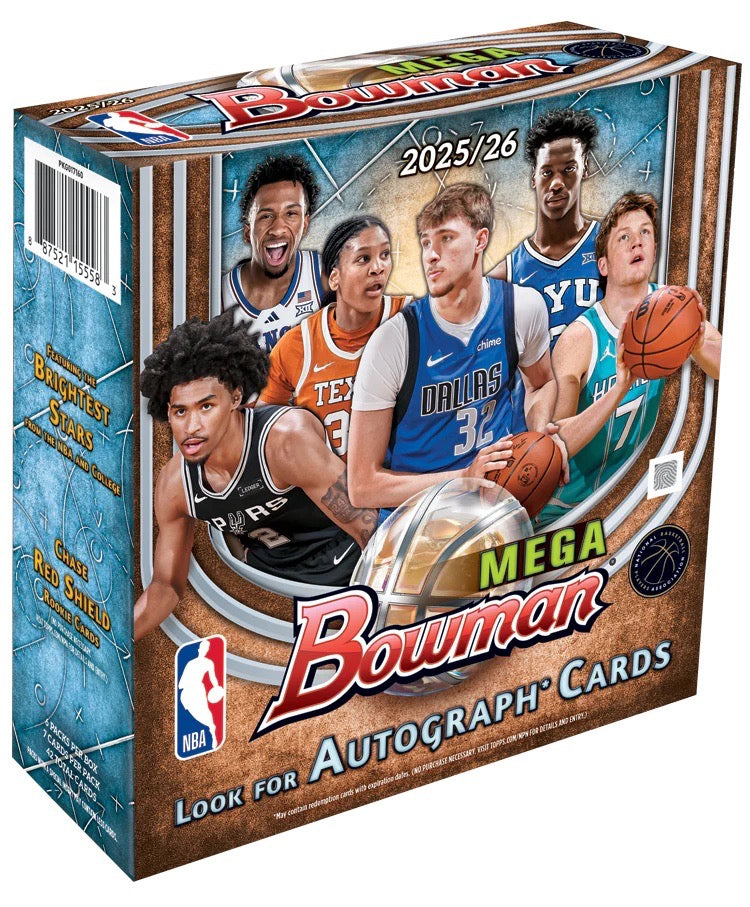 2025-26 Bowman Basketball Mega Box Sealed