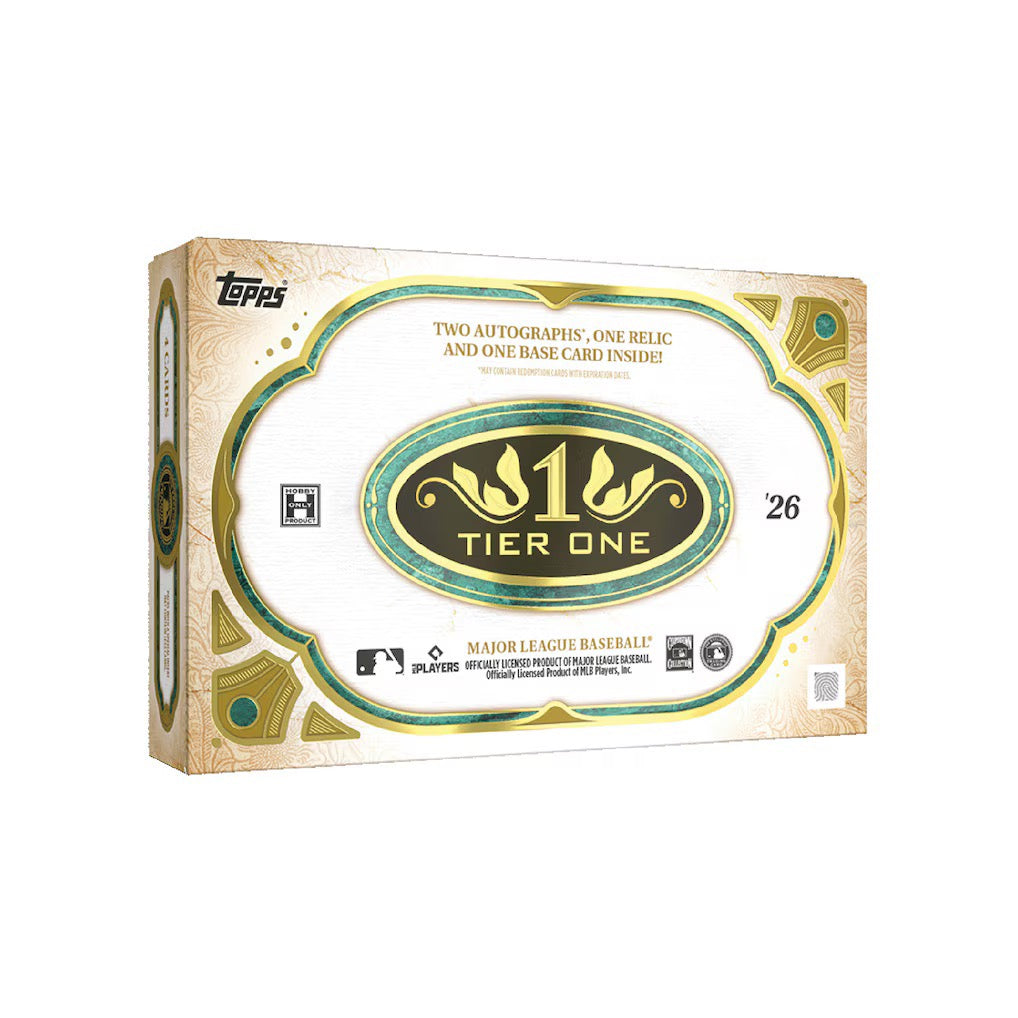 2026 Topps Tier One Baseball MLB Sealed Hobby Box 2 Autos + 1 Relic