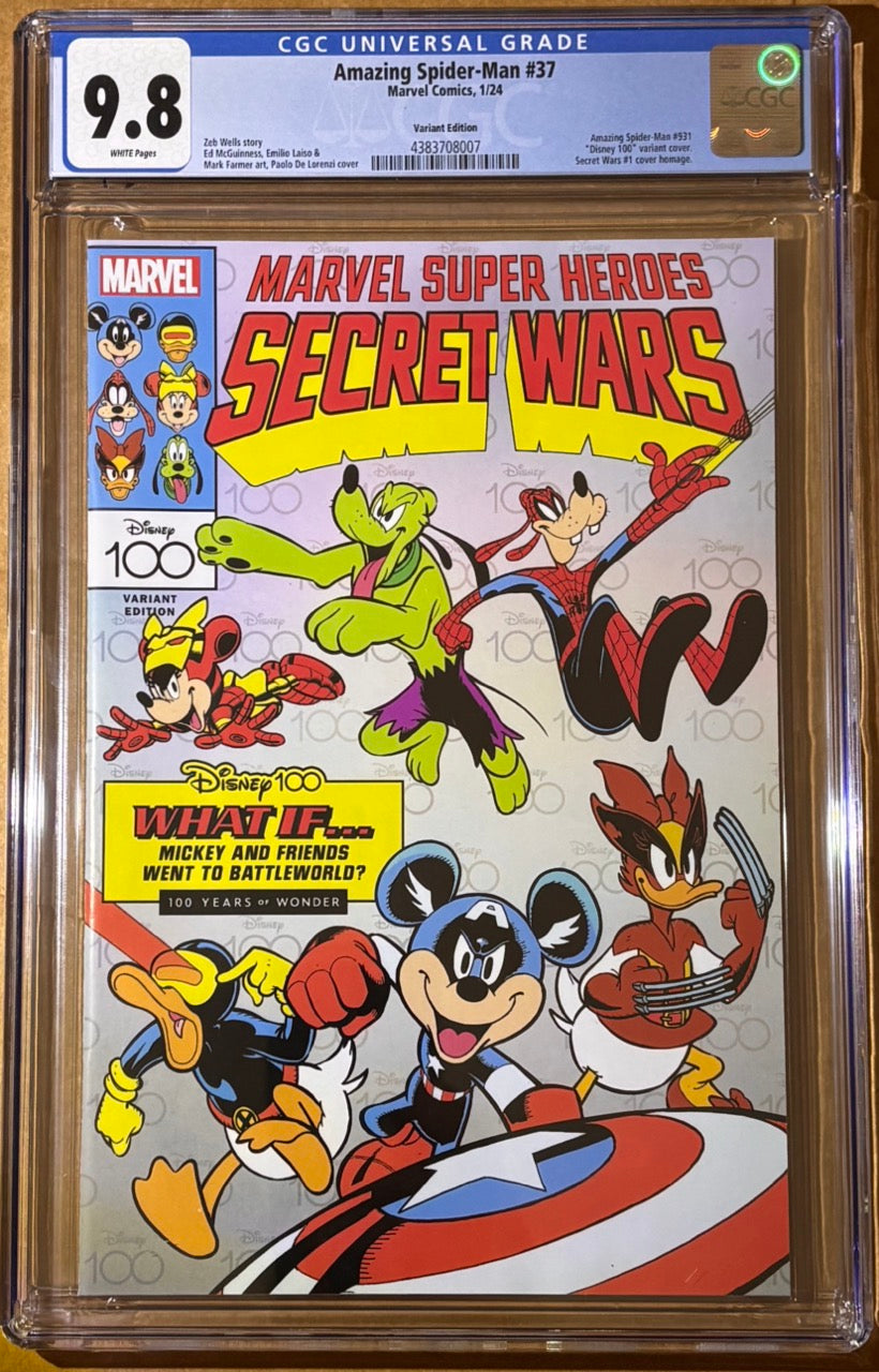 Amazing Spider-Man #37 (2023) - Disney100 Variant - CGC 9.8