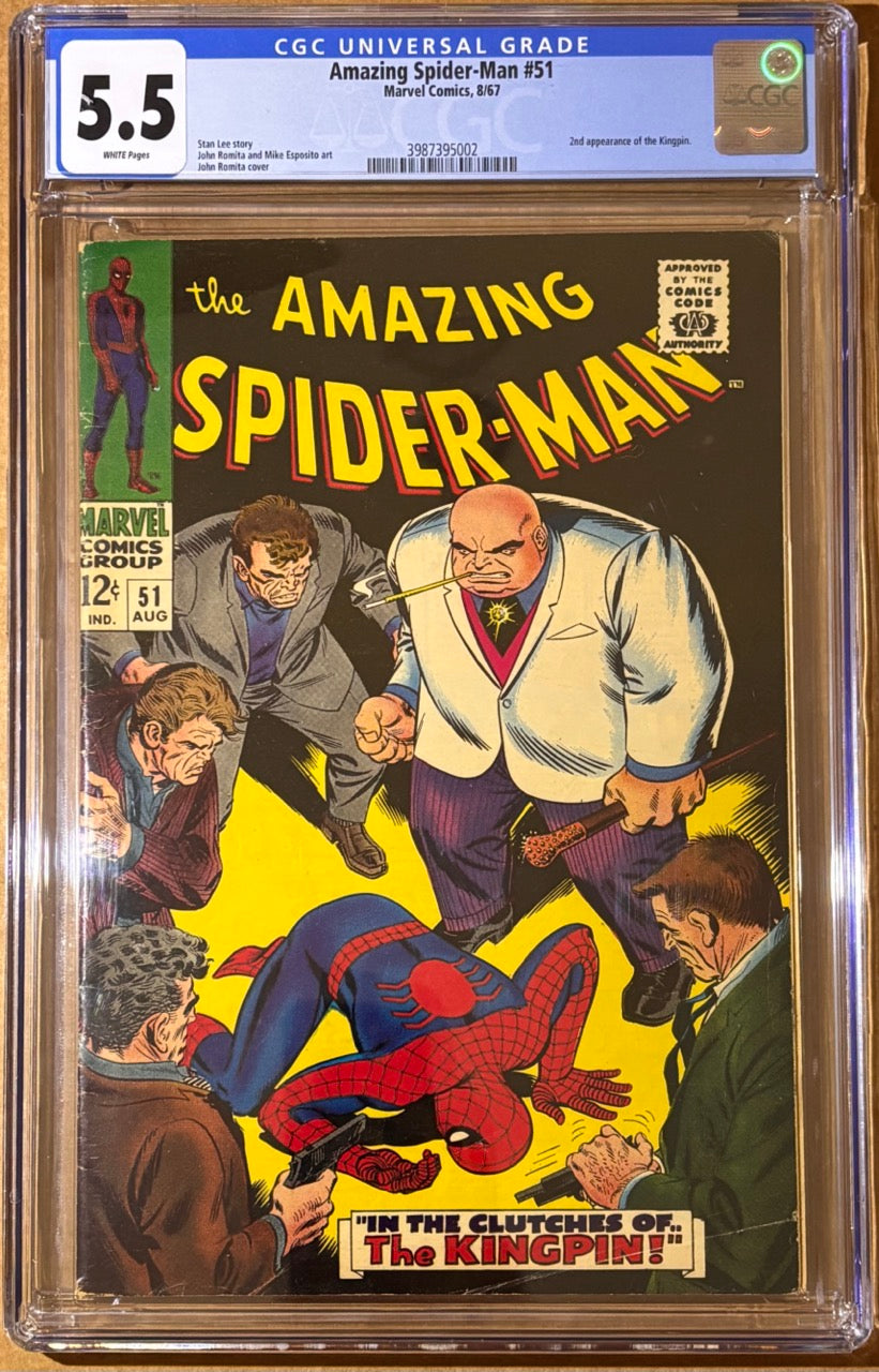 Amazing Spider-Man #51 (1967) - 2nd Kingpin Appearance - CGC 5.5 Silver Age