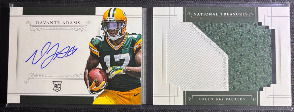 2014 National Treasures Davante Adams Jumbo Rookie Patch Auto Booklet RPA /99
