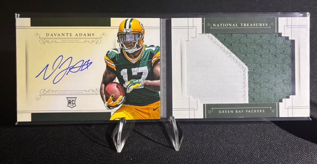 2014 National Treasures Davante Adams Jumbo Rookie Patch Auto Booklet RPA /99