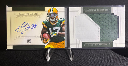 2014 National Treasures Davante Adams Jumbo Rookie Patch Auto Booklet RPA /99