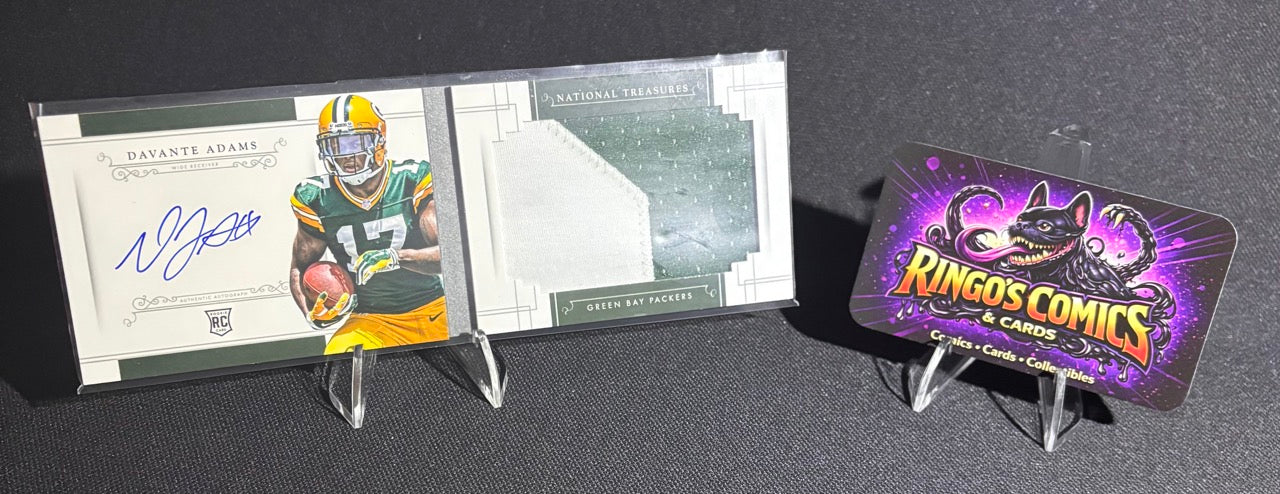 2014 National Treasures Davante Adams Jumbo Rookie Patch Auto Booklet RPA /99