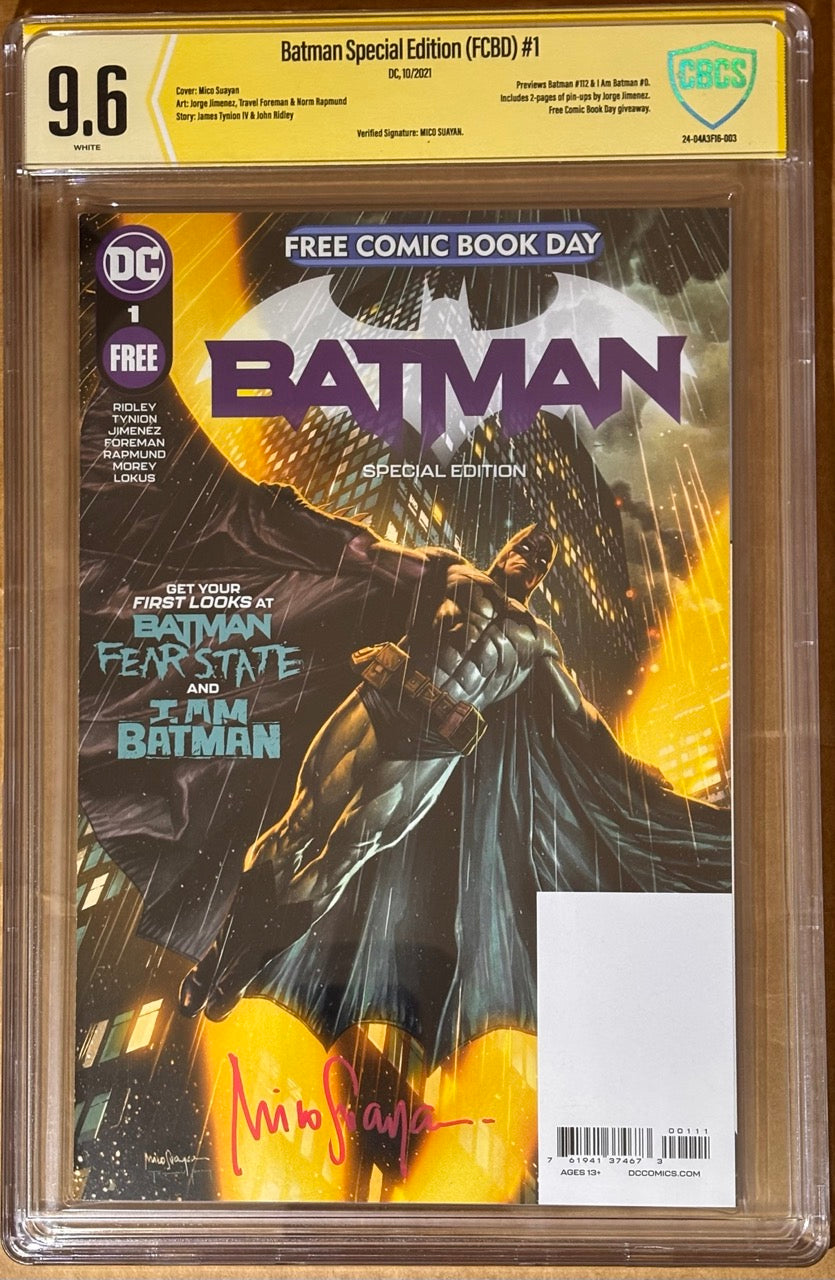 Batman Special Edition FCBD #1 (2021) - Verified Suayan Signature - CBCS 9.6