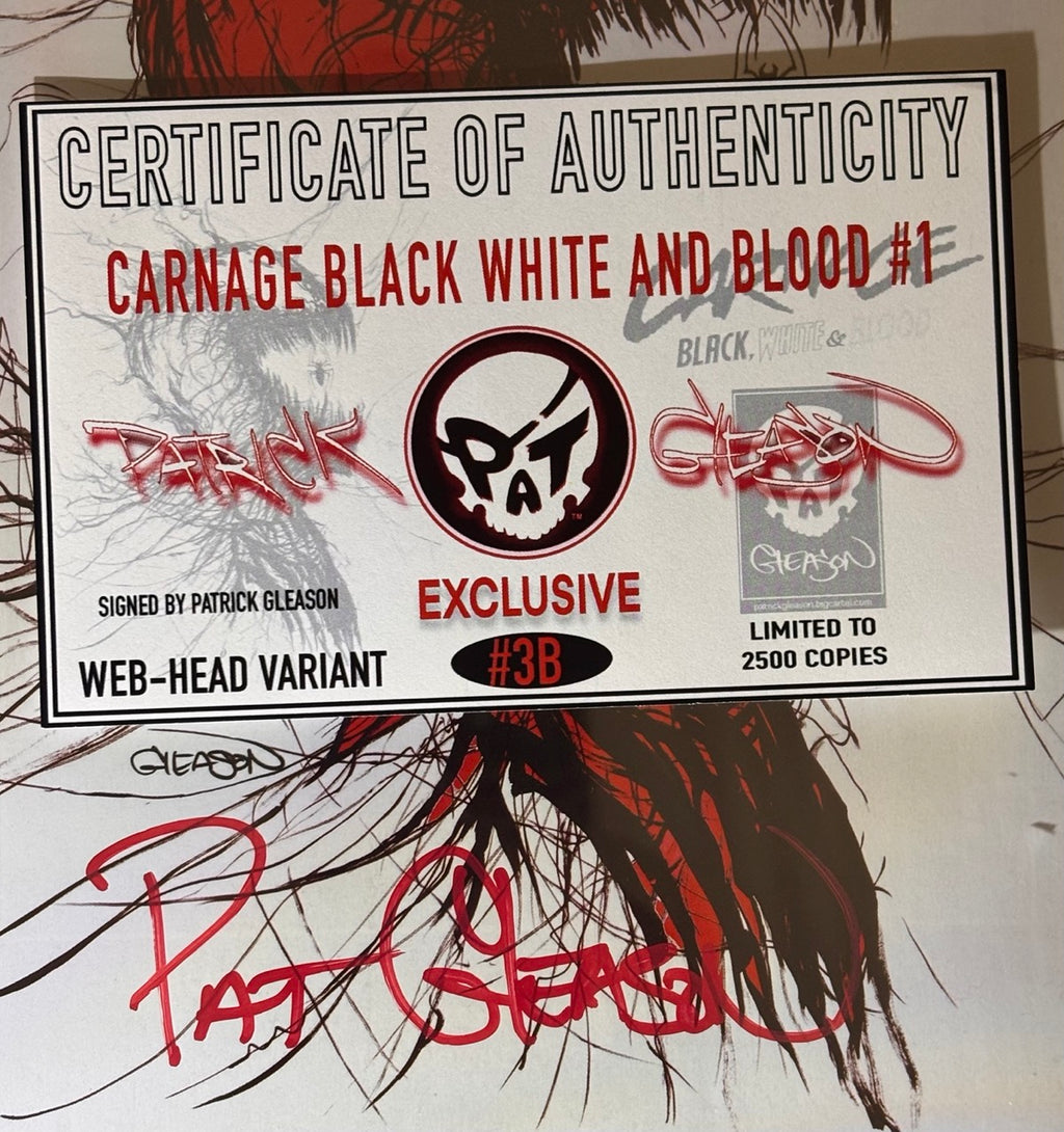 Carnage Black White & Blood #1 (2021) Pat Gleason Verified Signature - CBCS 9.8