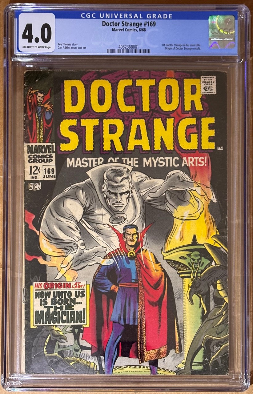 Doctor Strange #169 (1968) - First Doctor Strange Solo Title - CGC 4.0