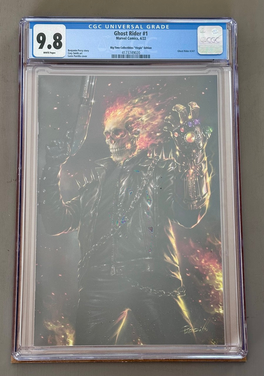 Ghost Rider #1 Big Time Collectibles Virgin Variant - Parrillo -  CGC 9.8 - Marvel 2022