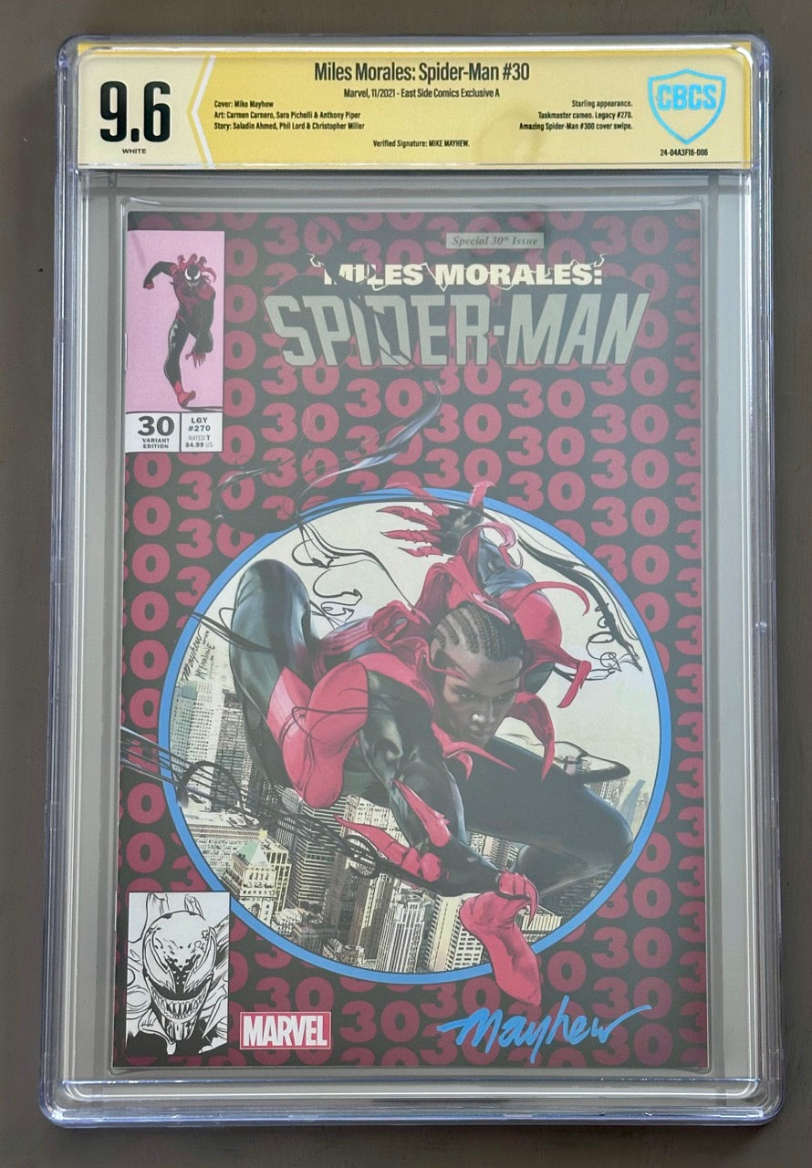 Miles Morales: Spider-Man #30 - Red ASM 300 Homage Variant - Signed by Mike Mayhew - CBCS SS 9.6