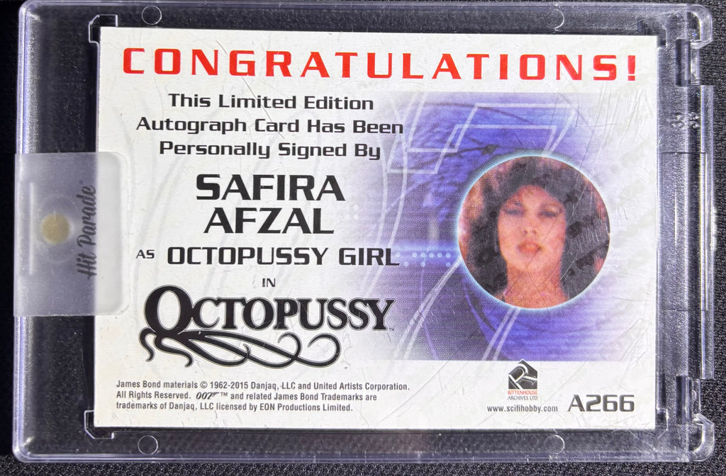 2015 James Bond Archives Safira Afzal Octopussy Girl Auto Autograph A266
