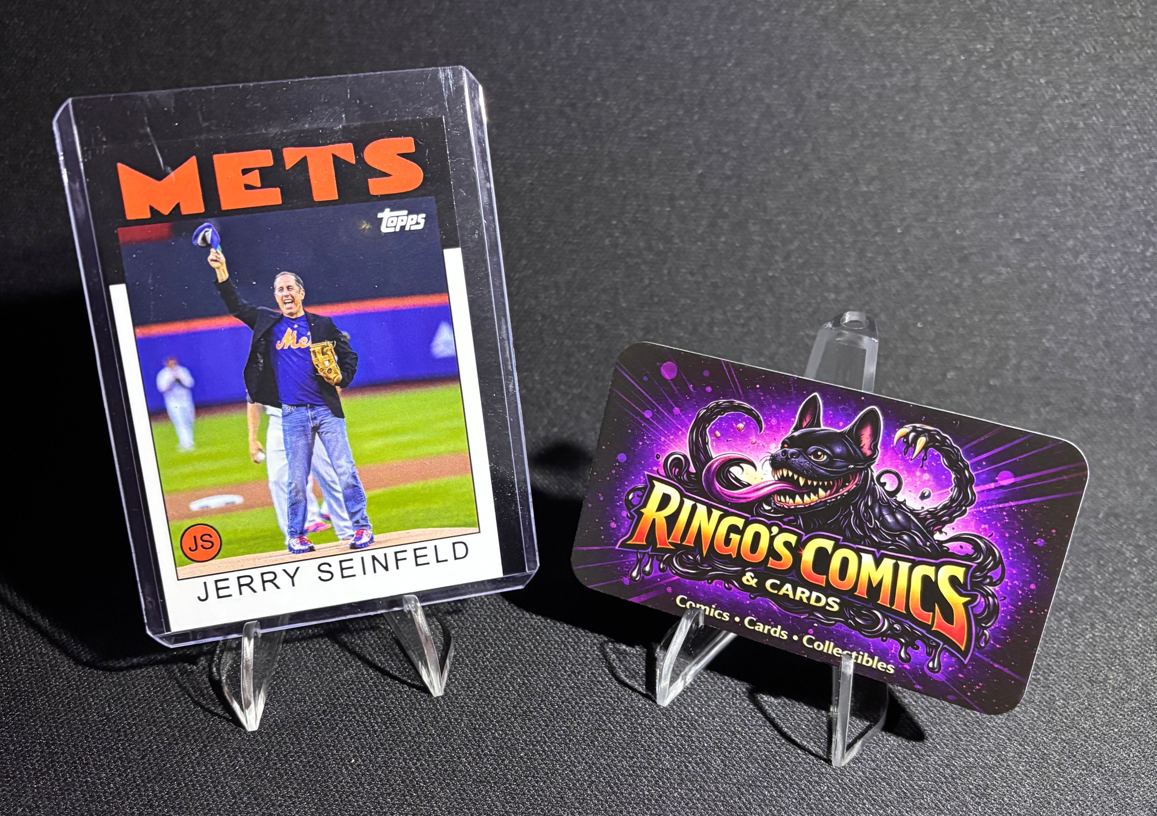 Custom Jerry Seinfeld New York Mets 1986 Topps Style Parody Trading Card