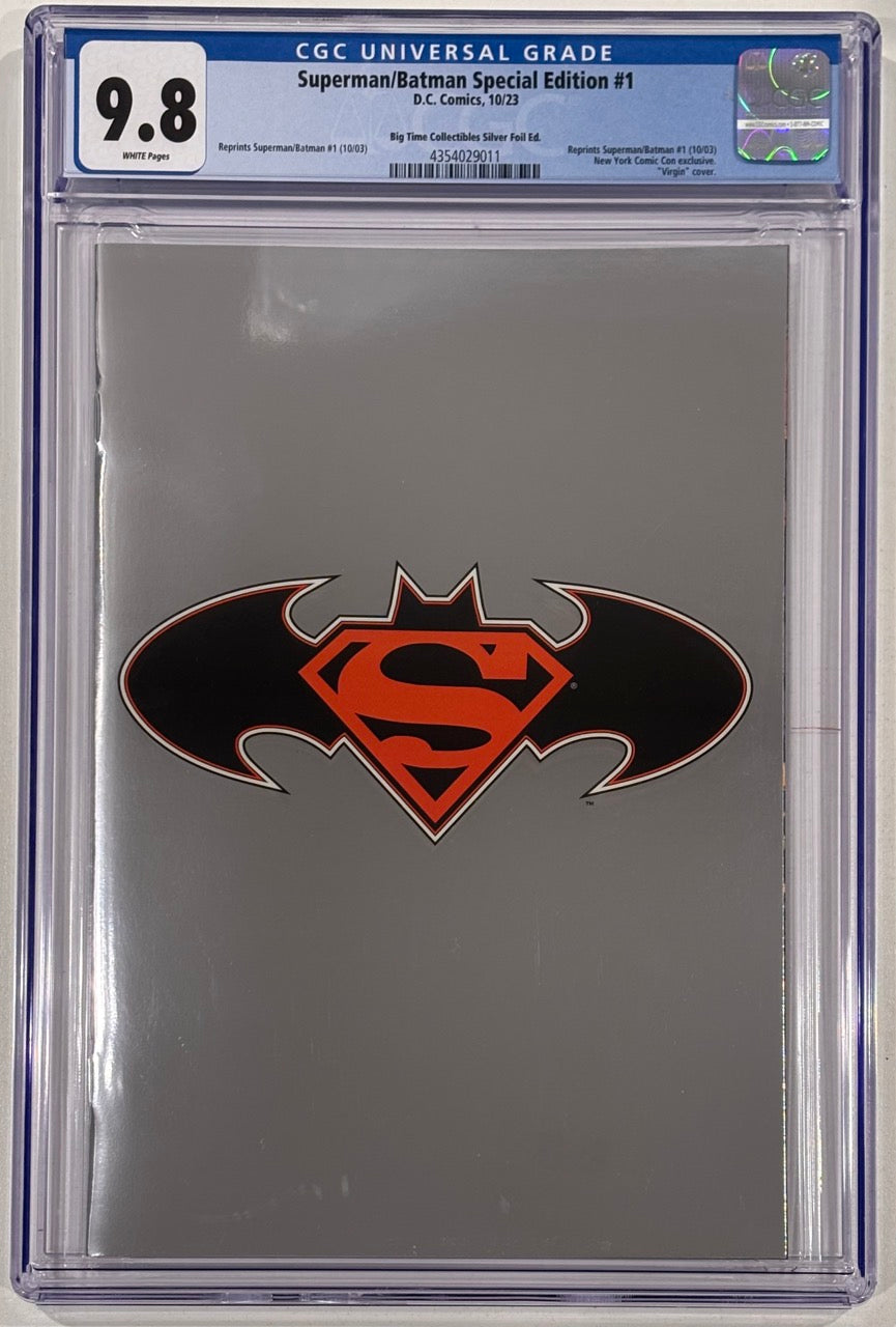 Superman Batman Special Edition #1 - Big Time Collectibles Silver Foil Variant - CGC 9.8