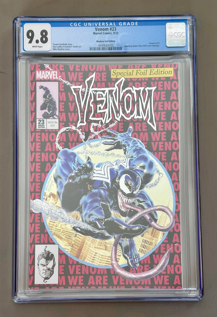 Venom #23 - Mayhew Foil ASM 300 Homage Variant - CGC 9.8 🔥 Marvel 2023