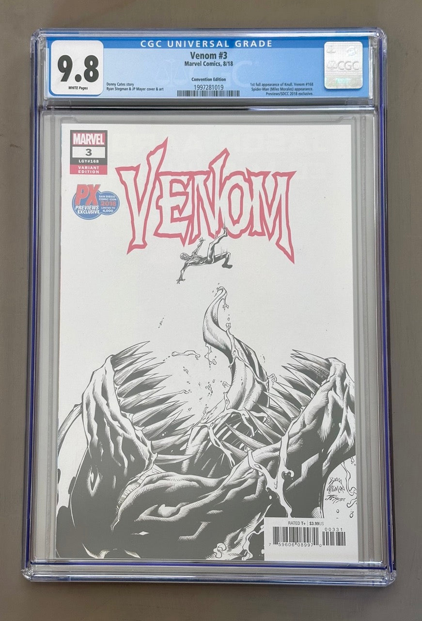 Venom #3 - SDCC Preview Variant - 1st Knull - CGC 9.8 🔥 Marvel 2018